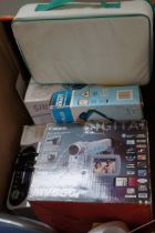 Large unsorted box of electrics & others to includ