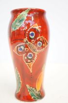 Anita Harris butterfly vase signed in gold