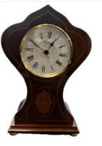 Inlaid mantle clock