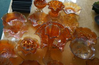 Collection of carnival glass - 19 pieces