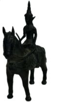 Bronze oriental horse rider