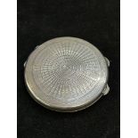 Silver mirrored compact Weight 64g inscribed & not