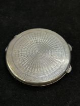 Silver mirrored compact Weight 64g inscribed & not
