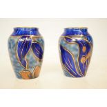 Pair of Burleigh ware vases signed in gold W Adams