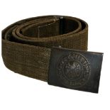 WWII German afrikorps belt buckle with rare webbin