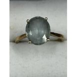 14ct Gold ring set with santa maria aquamarine 4.4