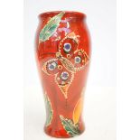 Anita Harris butterfly vase signed in gold