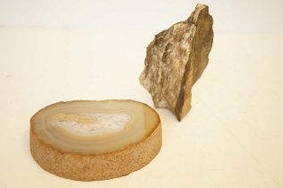 2x Crystallised rocks/fossils