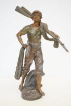 Large spelter figure Height 52 cm