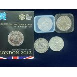 5x Five pound coins