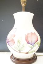 Moorcroft large lamp magnolia pattern