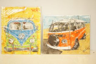 Rachel Dobbs original art work oil on board, VW ca