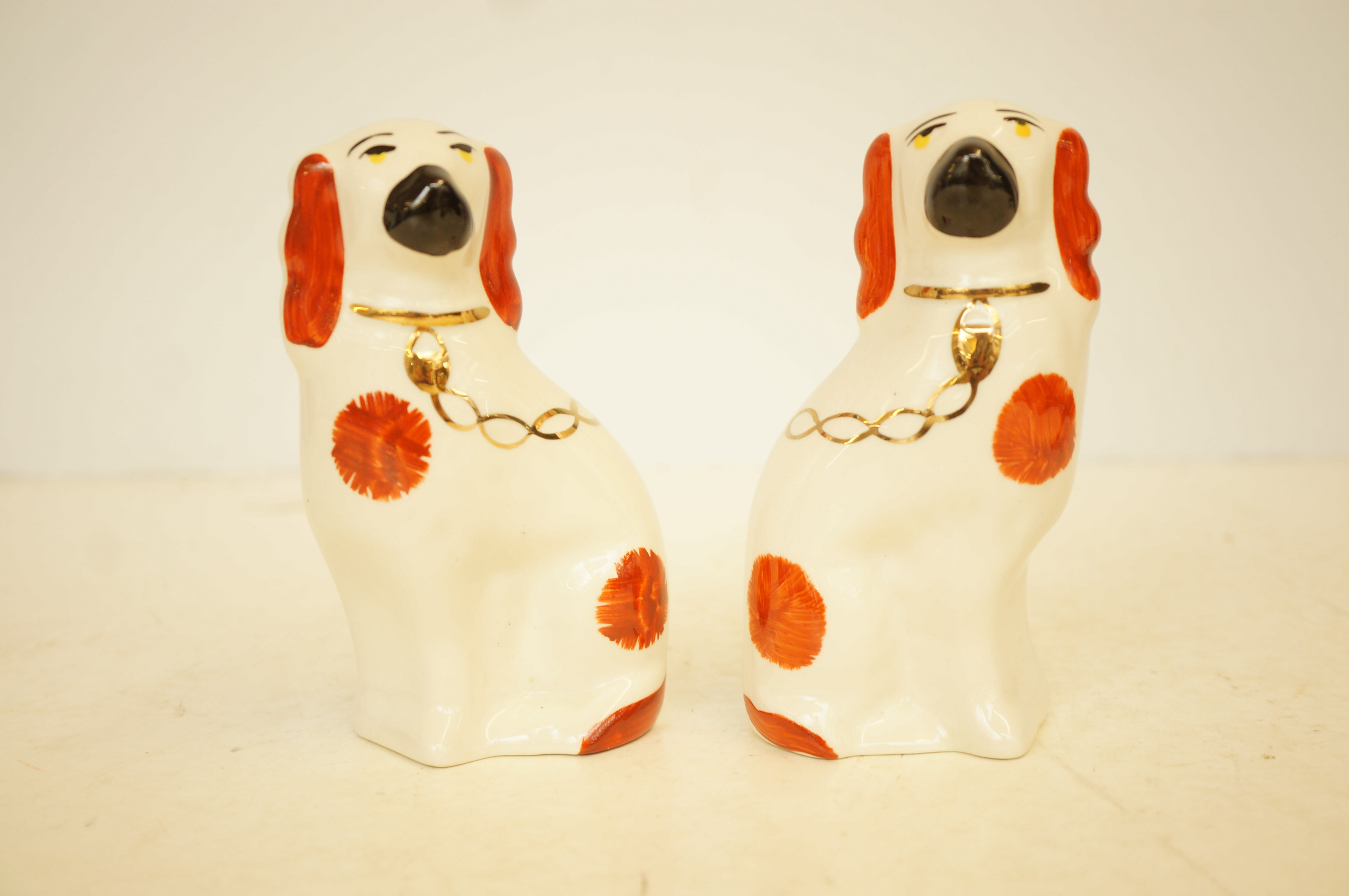 Pair of Stafford shire flat back dogs