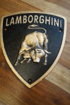 Lamborghini metal sign