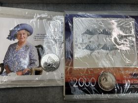 Millennium 2000 five pound coin stamp & coin colle