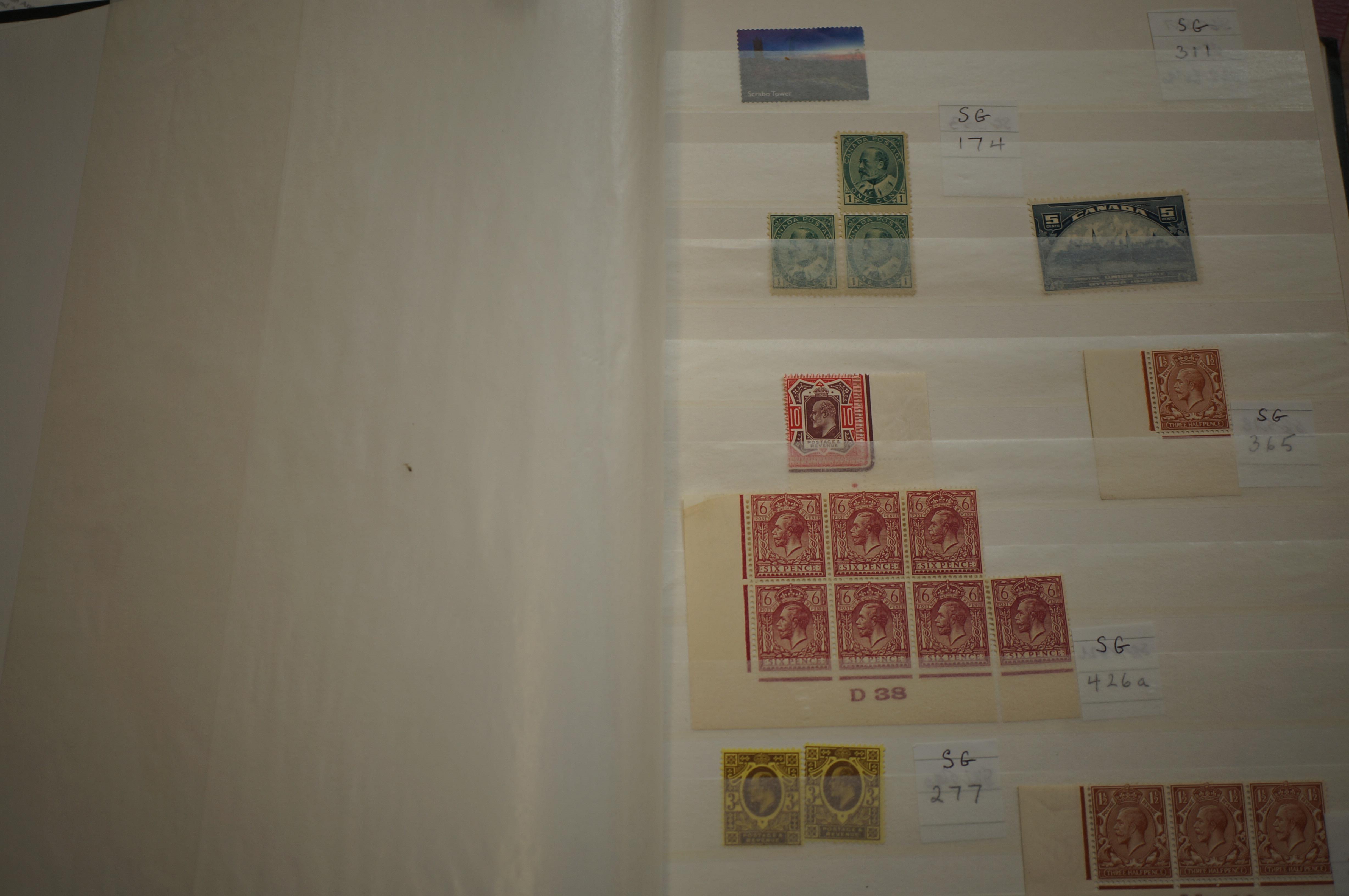 Stock album of commonwealth stamps