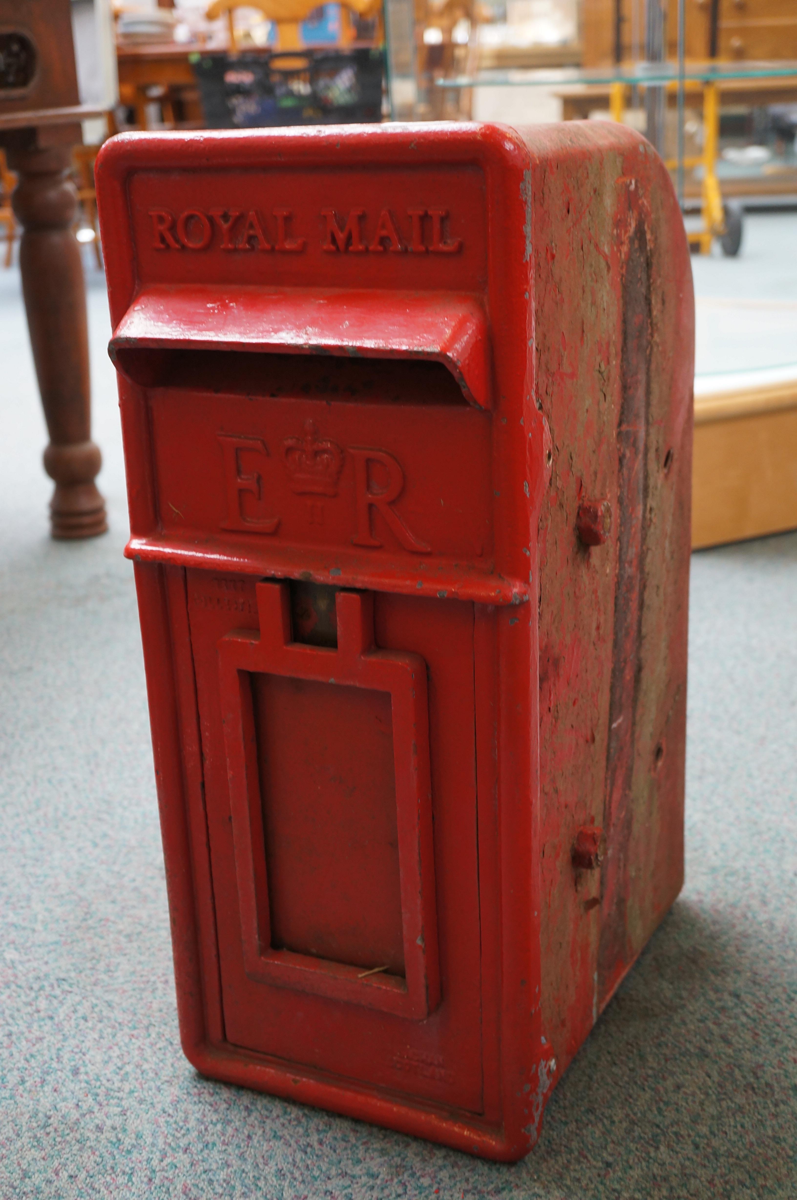 Original cast iron ER letter box with key