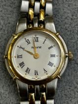 Ladies Accurist two tone quartz watch with spare l
