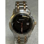 Gents Bulova 98B264 quartz watch with date app & d