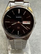 Gents Seiko SQ 8123-800A quarts watch with day dat