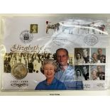 Golden wedding anniversary 5 pound coin first day