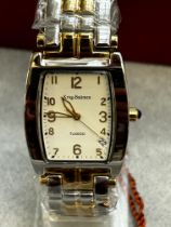 Gents Krug Barmen tuxedo two tone quartz watch in