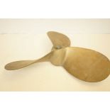 Very heavy brass propeller, possibly of barge Weig