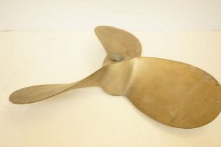 Very heavy brass propeller, possibly of barge Weig