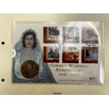 Golden wedding anniversary 5 pound coin first day cover