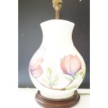 Moorcroft large lamp magnolia pattern