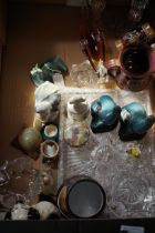 Box of collectables to include Poole pottery