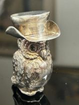 Silver owl vesta case