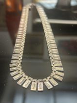 Silver Cleopatra style necklace