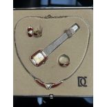 De-Coven Genve boxed watch, necklace pendant & ear