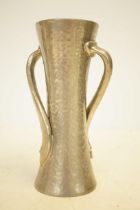 English pewter art nouveau vase 0303 Height 18 cm