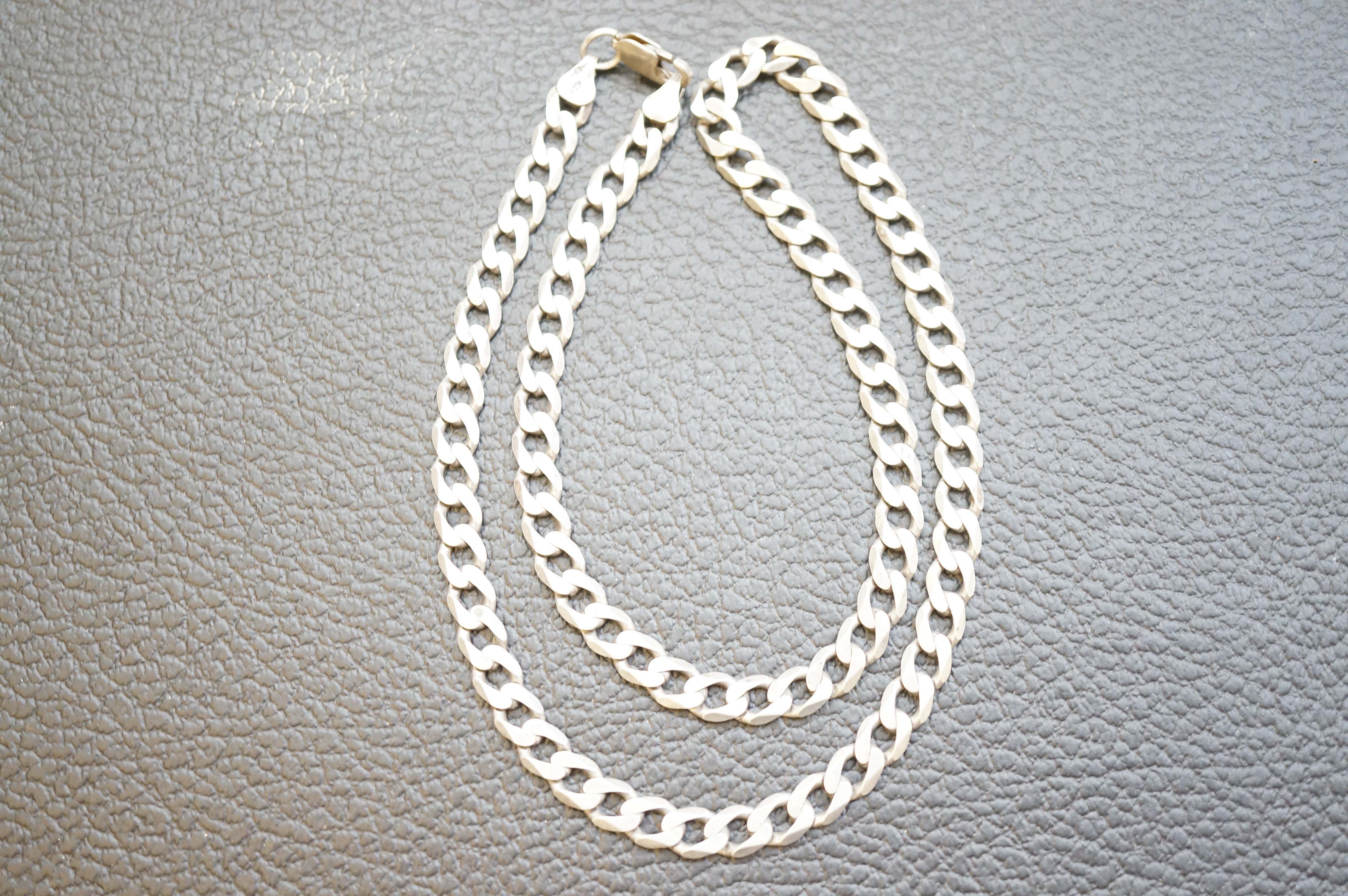 22'' silver neck chain