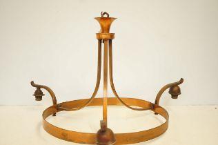 Art Nouveau copper light fitting