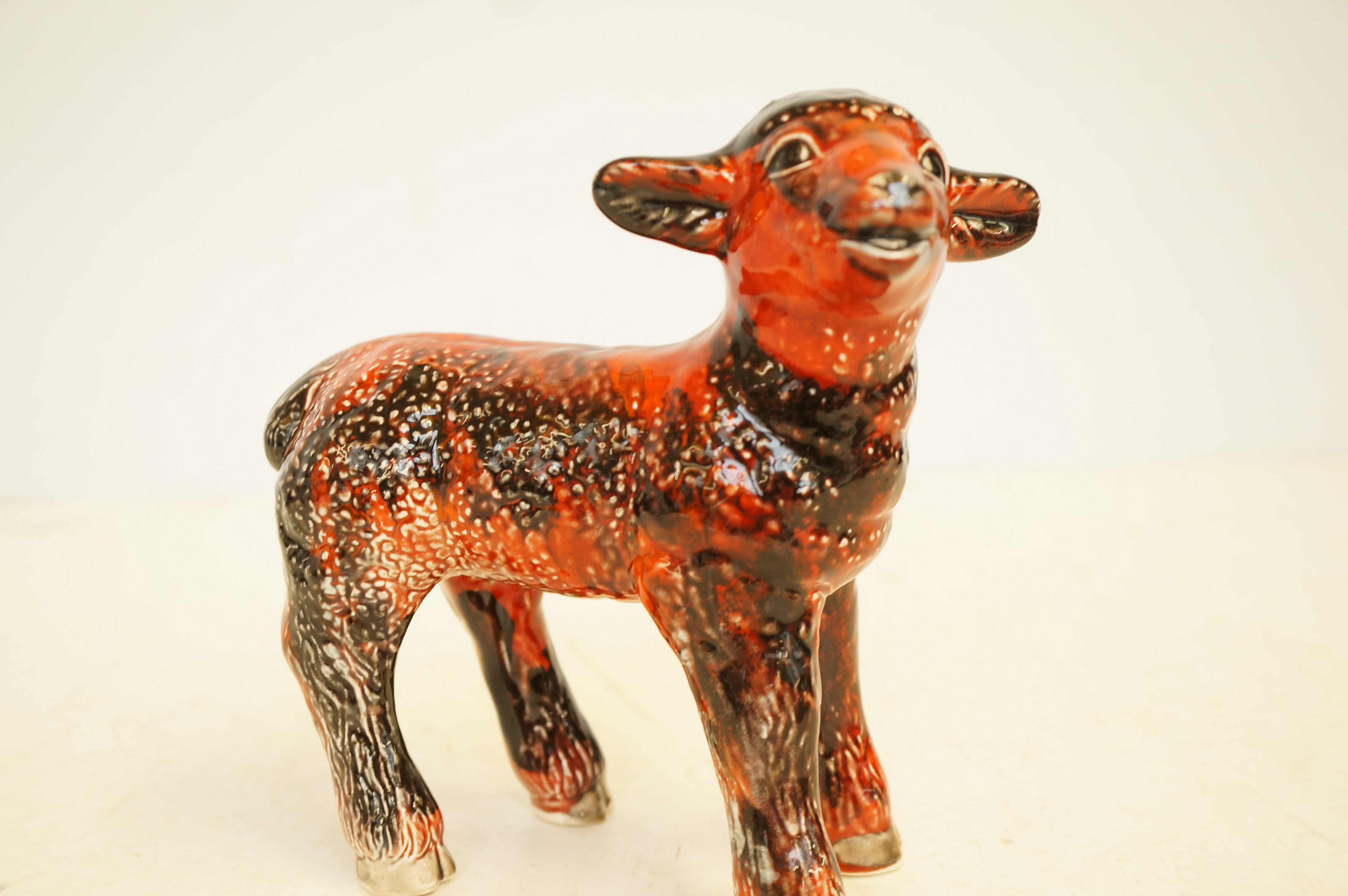 Anita Harris lamb signed in gold