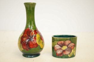 2x Moorcroft vases - 1 with queen Mary label