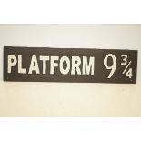 Cast iron platform 9 3/4 sign