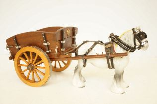 Beswick dapple grey horse & cart