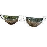 2 silver salts Birmingham hallmark makers HV.LT Da