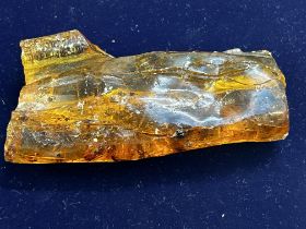 Piece of natural amber with many insects & other d