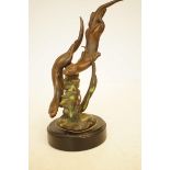 Bronze figure of sea lions Height 23 cm