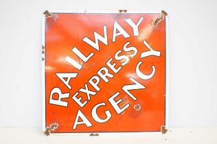 Enamel railway express agency sign