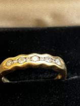 9ct Gold ring set with 0.25 diamonds Size O 2.2g