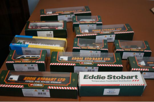 Collection of Eddie Stobart corgi vehicles