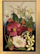 Moorcroft framed plaque Ode to Winter