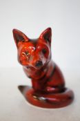 Anita Harris sitting fox signed in gold