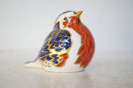 Royal crown derby robin silver stopper